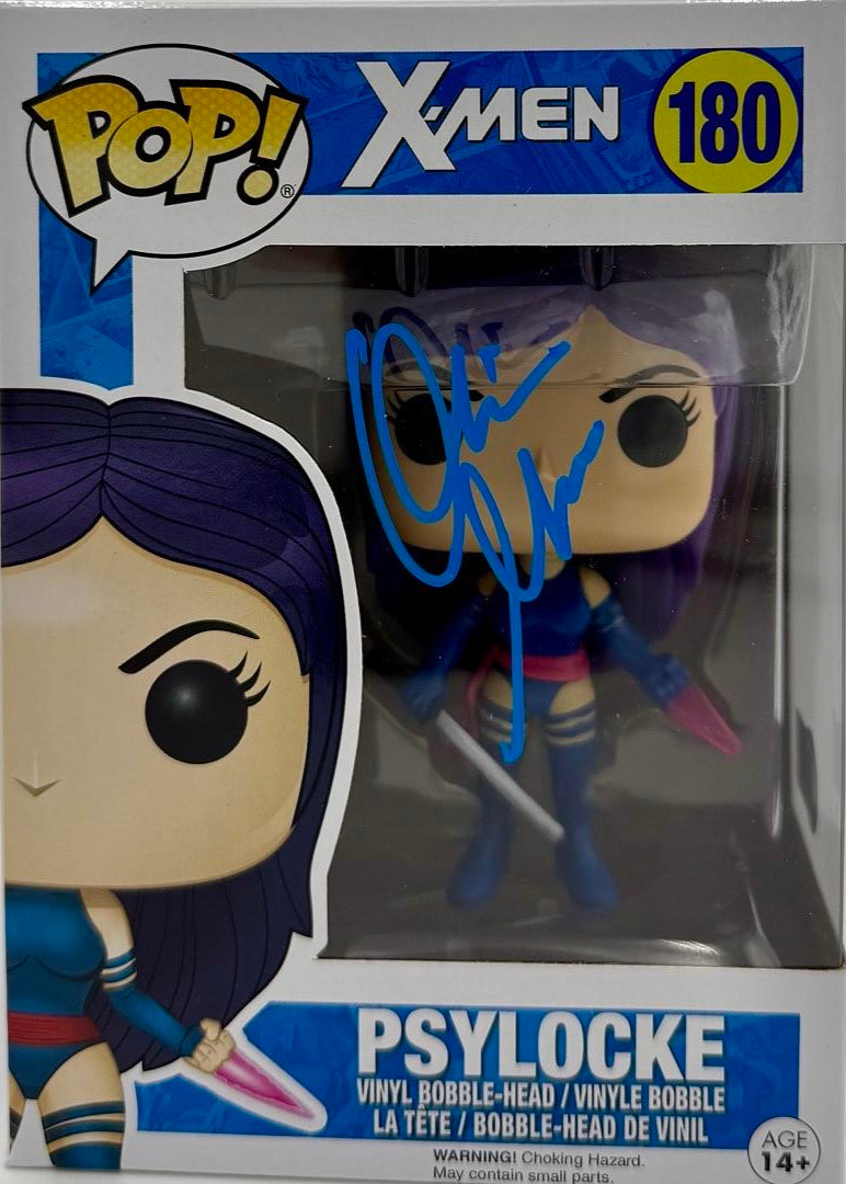 Olivia Munn Signed Funko Pop #180 Psylocke X-Men - Beckett COA #04